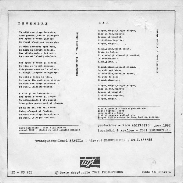 Nicu Alifantis - Decembre, (Disc Vinil) [2]