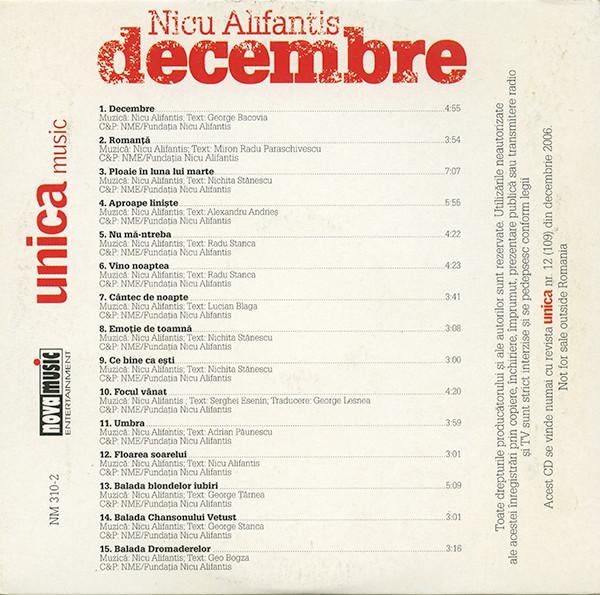 Nicu Alifantis - Decembre, (CD) [2]