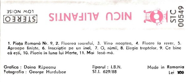 Nicu Alifantis – Piața Romană Nr. 9 (CASETA AUDIO) [2]