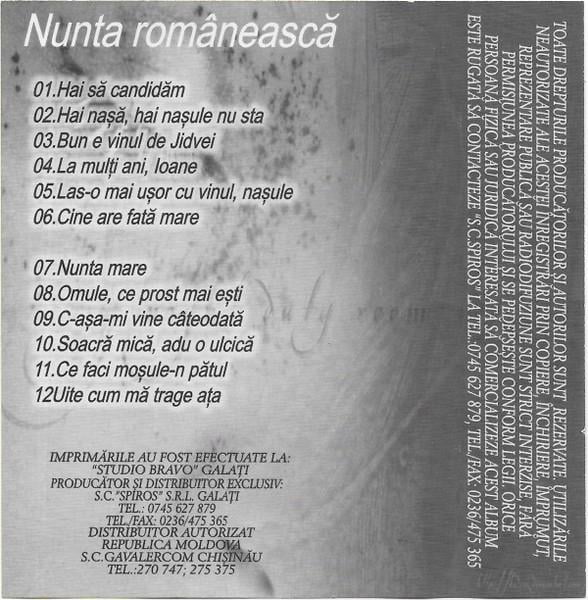 Nicu Paleru - Hai Să Candidăm La... Nunta Românească, (Casetă Audio) [2]