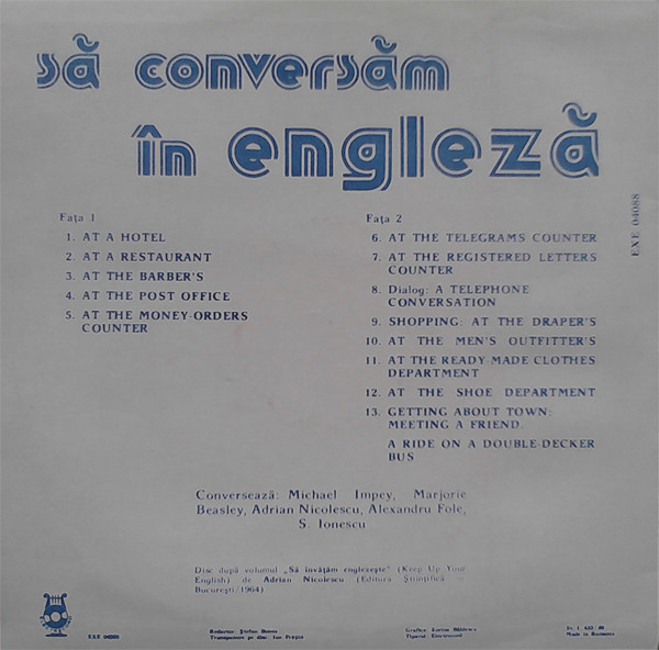 No Artist - Să Conversăm În Engleză, (Disc Vinil) [2]