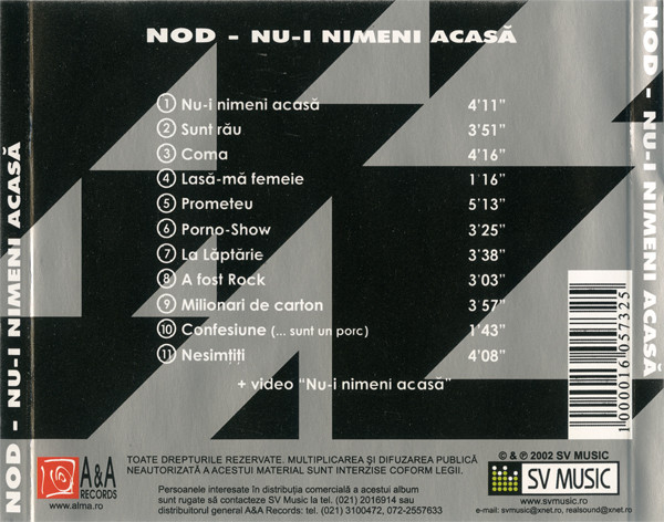 Nod - Nu-i Nimeni Acasă (CD Audio) [2]