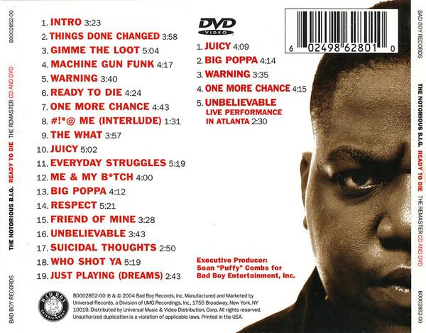 Notorious B.I.G. - Ready To Die (The Remaster CD And DVD), (CD) [2]