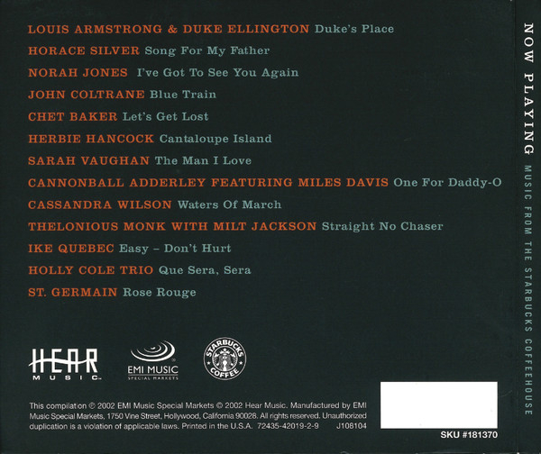 Now Playing - Music From The Starbucks Coffeehouse (CD) [2]