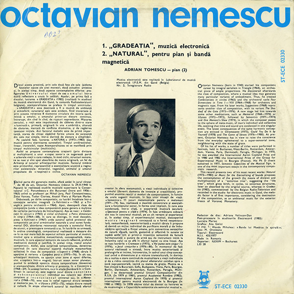 Octavian Nemescu – Gradeatia - Natural (VINIL) [2]