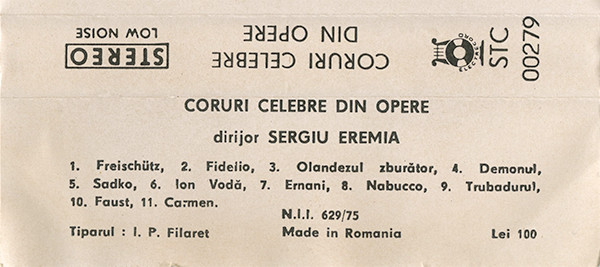 Orchestra Ansamblului artistic „Doina” al Armatei - Coruri Celebre Din Opere (Caseta Audio) [2]