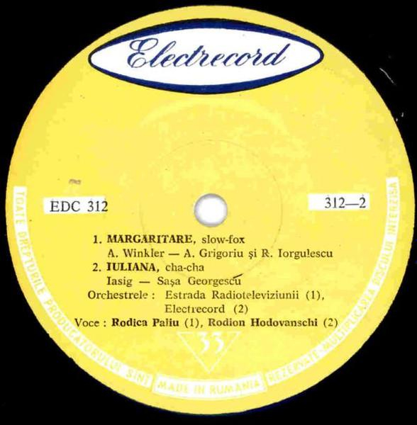 Orchestra De Estradă A Radioteleviziunii - Soare Și Umbră / Bunicuța / Mărgăritare / Iuliana (7 Inch), (Disc Vinil) [2]