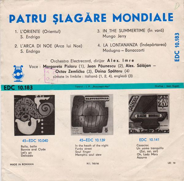 Orchestra Electrecord - 4 Șlagăre Mondiale: L'oriente ● L'arca Di Noe ● In The Summertime ● La Lontananza [2]