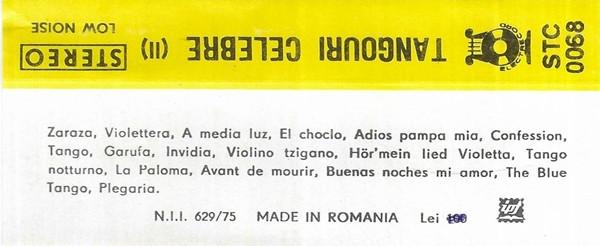 Orchestra Electrecord - Tangouri Celebre  (Caseta Audio) [2]