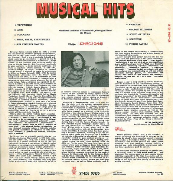 Orchestra simfonică a Filarmonicii "G. Dima" din Brașov - Musical Hits (Disc Vinil) [2]