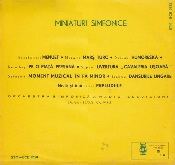 Orchestra Simfonică A Radioteleviziunii Române - Miniaturi Simfonice [2]