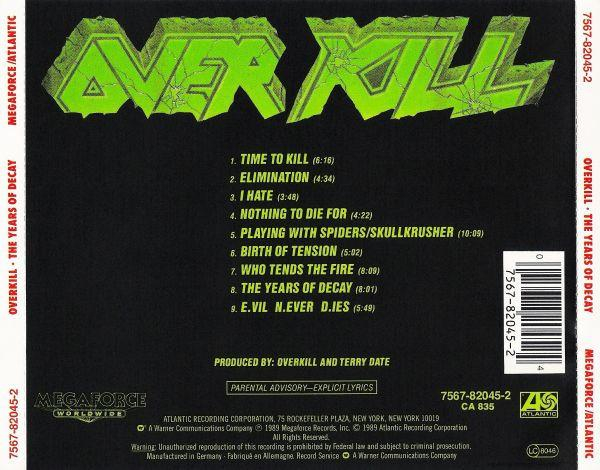 Overkill - The Years Of Decay, (CD) [2]