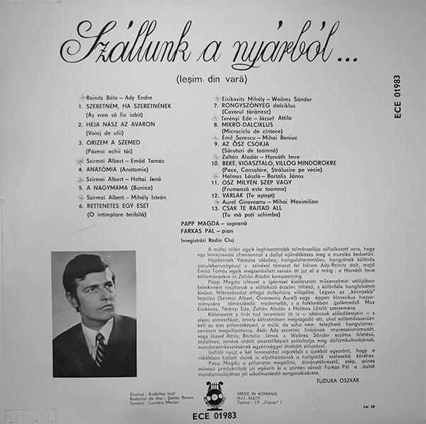 Papp Magda - Szállunk A Nyárból... Dalok-Sanzonok (Ieșim Din Vară) [2]