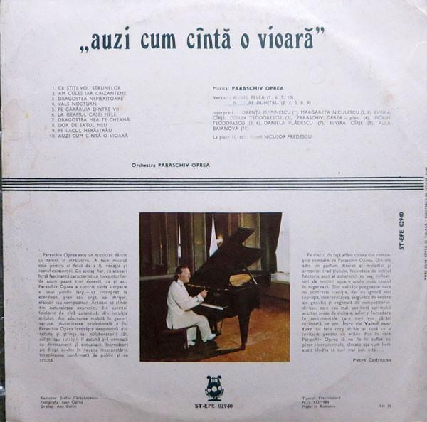 Paraschiv Oprea - "Auzi Cum Cîntă O Vioară" Romanțe [2]
