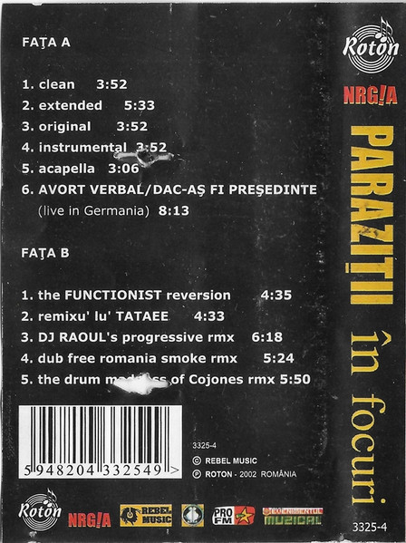 Paraziții - În Focuri , (Casetă Audio) [2]