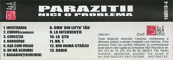 Paraziții - Nici O Problemă , (Casetă Audio) [2]