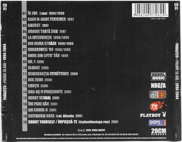 Paraziții - Primii 10 Ani Vol. 1 , (CD) [2]