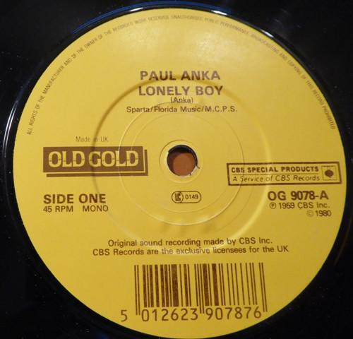 Paul Anka - Lonely Boy (7 Inch) [1]