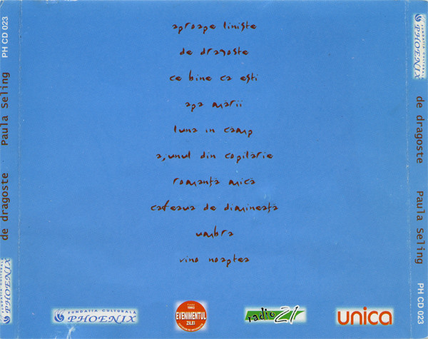 Paula Seling - De Dragoste (10 Cantece De Nicu Alifantis) , (CD) [2]