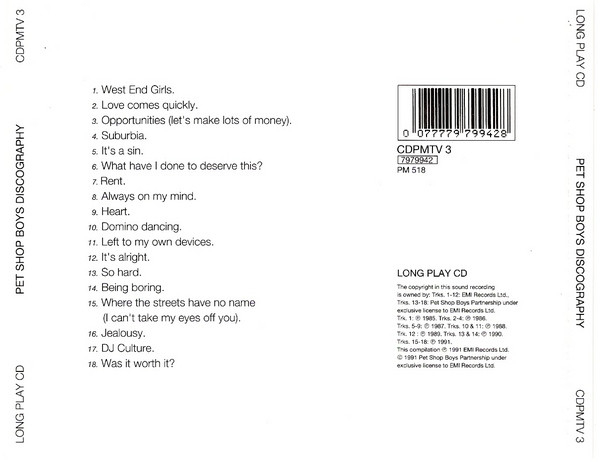 Pet Shop Boys – Discography (The Complete Singles Collection) (CD) [2]