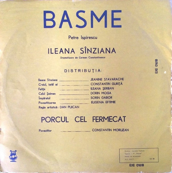 Petre Ispirescu - Basme, (Disc Vinil) [2]