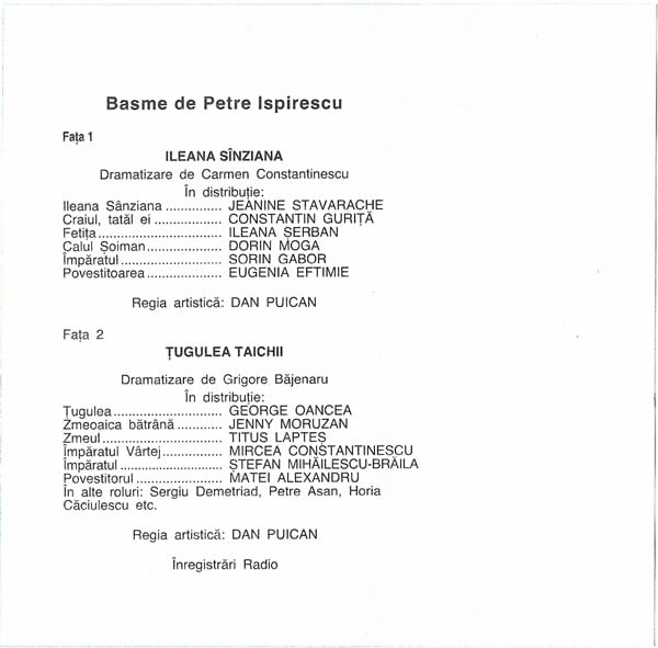 Petre Ispirescu – Basme De Petre Ispirescu (CASETA) [2]