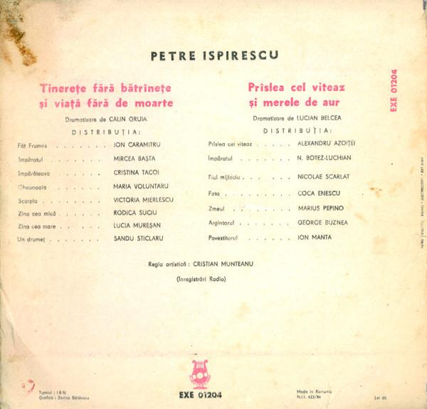 Petre Ispirescu - Basme - Tinerețe Fără Bătrînețe Și Viață Fără De Moarte / Prîslea Cel Viteaz Și Merele De Aur [2]