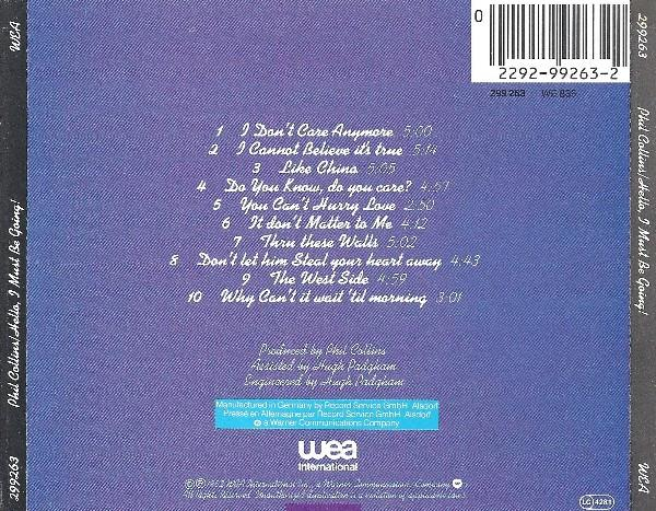 Phil Collins - Hello, I Must Be Going! (CD) [2]