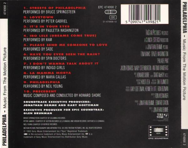 Philadelphia (Music From The Motion Picture) (CD Audio) [2]