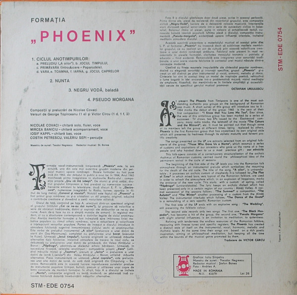 Phoenix - Cei Ce Ne-au Dat Nume, (Disc Vinil) [2]