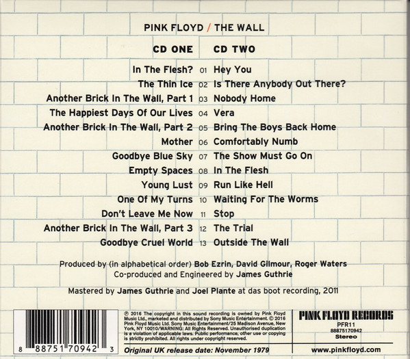 Pink Floyd- The Wall CD [2]