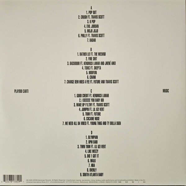 Playboi Carti – Music , (Disc Vinil) [2]