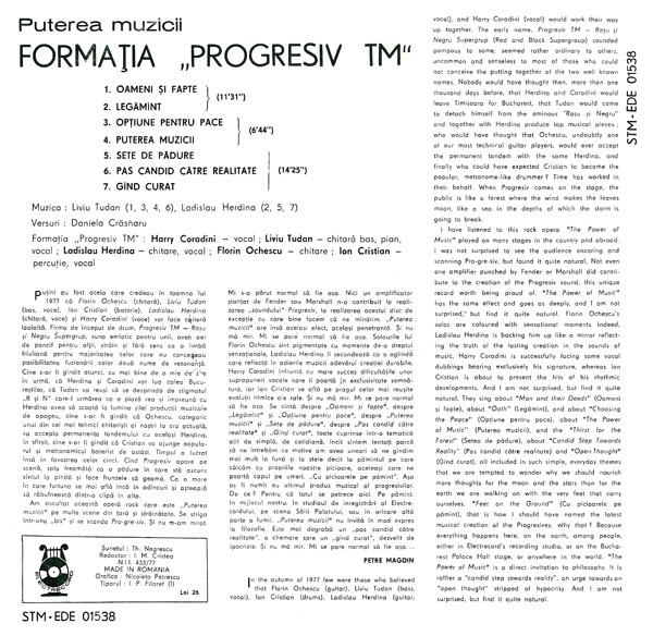 Progresiv TM - Puterea Muzicii, (Disc Vinil) [2]