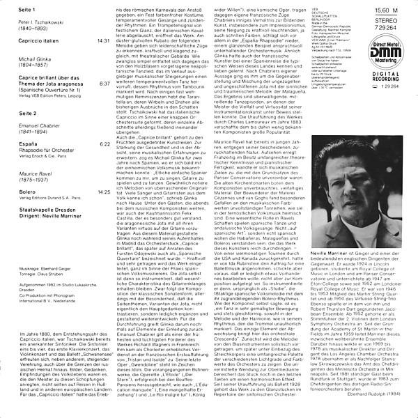 Pyotr Ilyich Tchaikovsky - Capriccio Italien / Caprice Brillant / España / Bolero (Disc Vinil) [2]