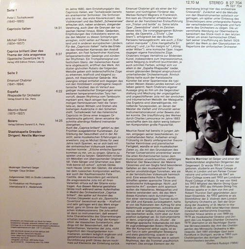 Pyotr Ilyich Tchaikovsky - Capriccio Italien / Caprice Brillant / España / Bolero (Disc Vinil) [2]