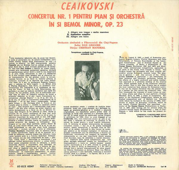 Pyotr Ilyich Tchaikovsky - Piano Concerto No.1 (Disc Vinil) [2]
