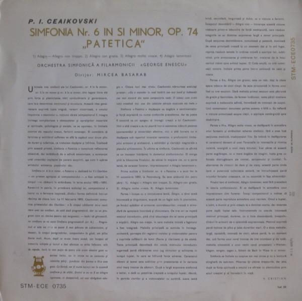 Pyotr Ilyich Tchaikovsky - Simfonia Nr. 6 „Patetica“, (Disc Vinil) [2]