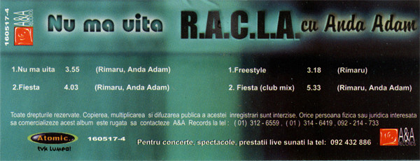 R.A.C.L.A. - Nu Ma Uita (Caseta Audio) [2]
