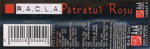 R.A.C.L.A. - Pătratul Roșu (Caseta Audio) [2]