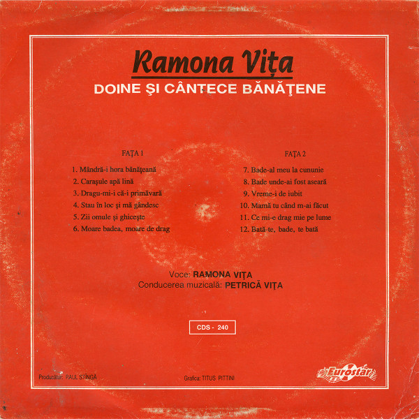 Ramona Vița – Folclor Bănățean (Doine Și Cântece Bănățene) (VINIL) [2]