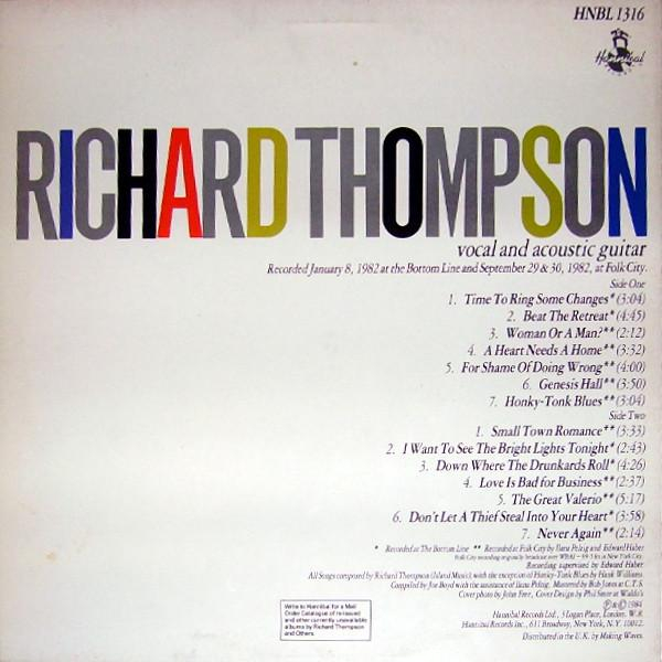 Richard Thompson - Small Town Romance (Live / Solo In New York) (Disc Vinil) [2]