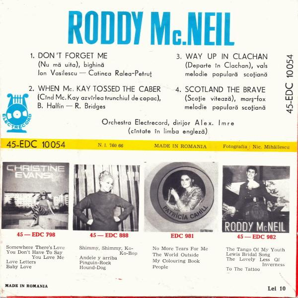 Roddy McNeil - Don't Forget Me / When Mc. Kay Tossed The Caber / Way Up In Clachan / Scotland The Brave (7 Inch) [2]