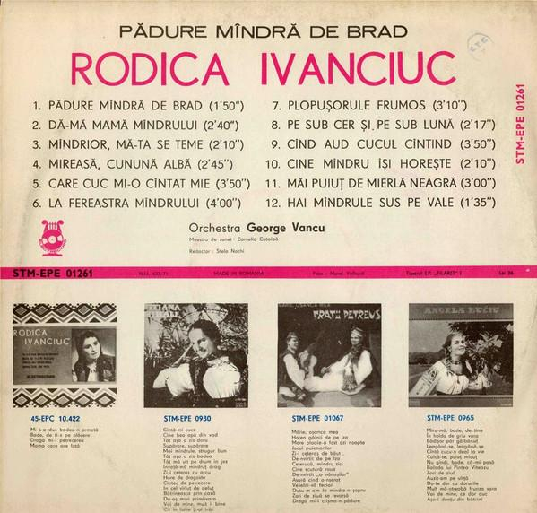 Rodica Ivanciuc - Pădure Mîndră De Brad (Disc Vinil) [2]
