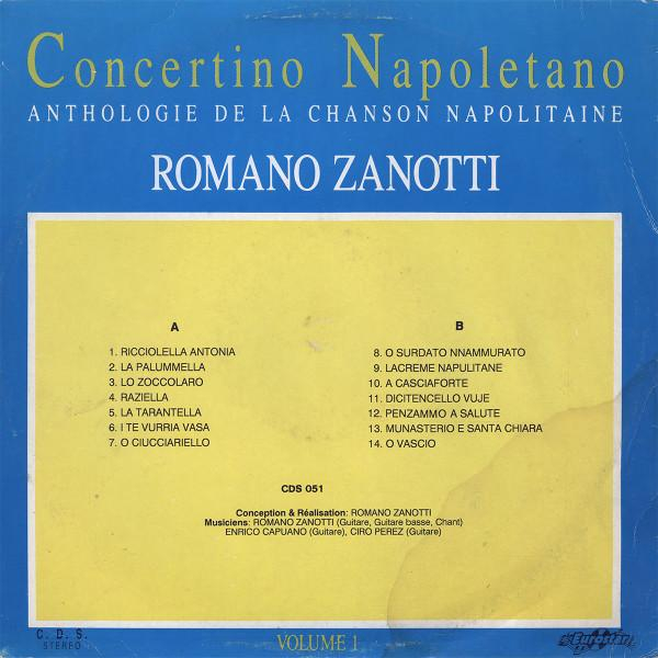 Romano Zanotti - Concertino Napoletano (Anthologie De La Chanson Napolitane) Volume 1 (Disc Vinil) [2]