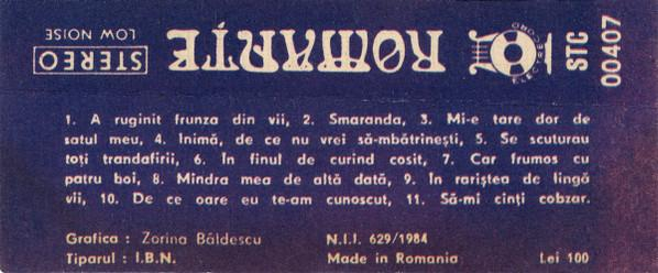 Romanțe, (Casetă Audio) [2]