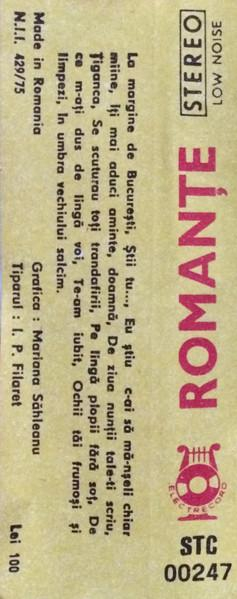 Romanțe, (Casetă Audio) [2]