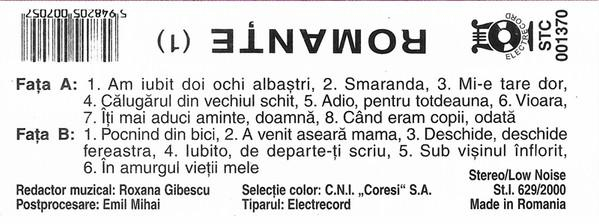 Romanțe, (Casetă Audio) [2]