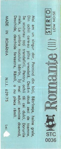 Romanțe (III) (Caseta Audio) [2]