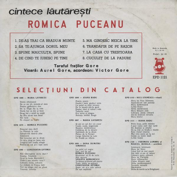 Romica Puceanu - Cîntece Lăutărești (Disc Vinil) [2]