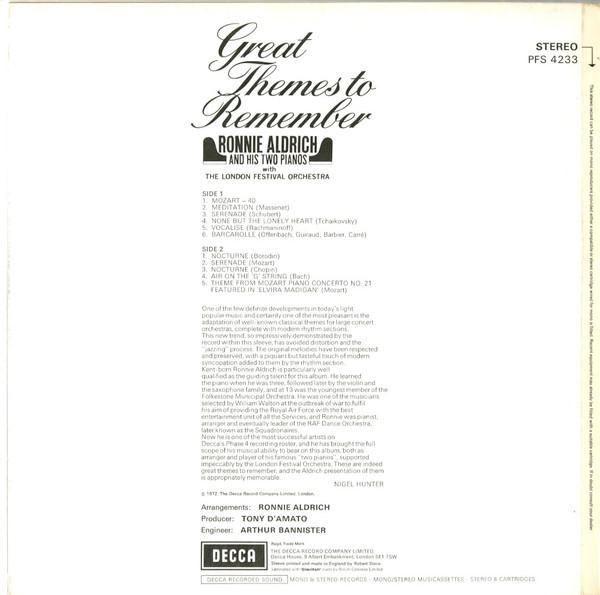 Ronnie Aldrich And His Two Pianos - Great Themes To Remember [2]